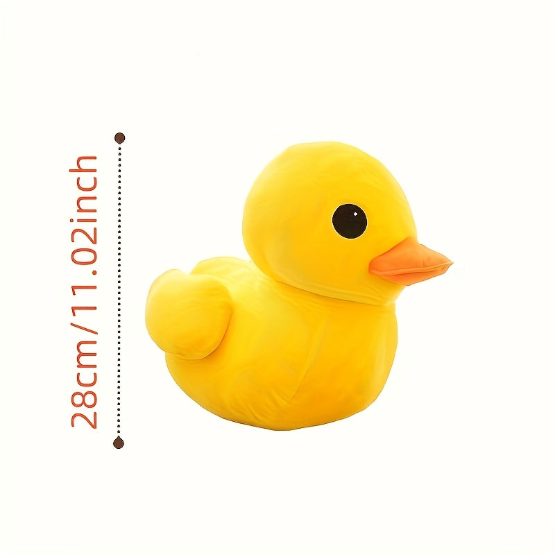 Oreiller en peluche canard jaune large ultra-doux - Jouet animal en peluche mignon avec des caract¨¦ristiques r¨¦alistes
