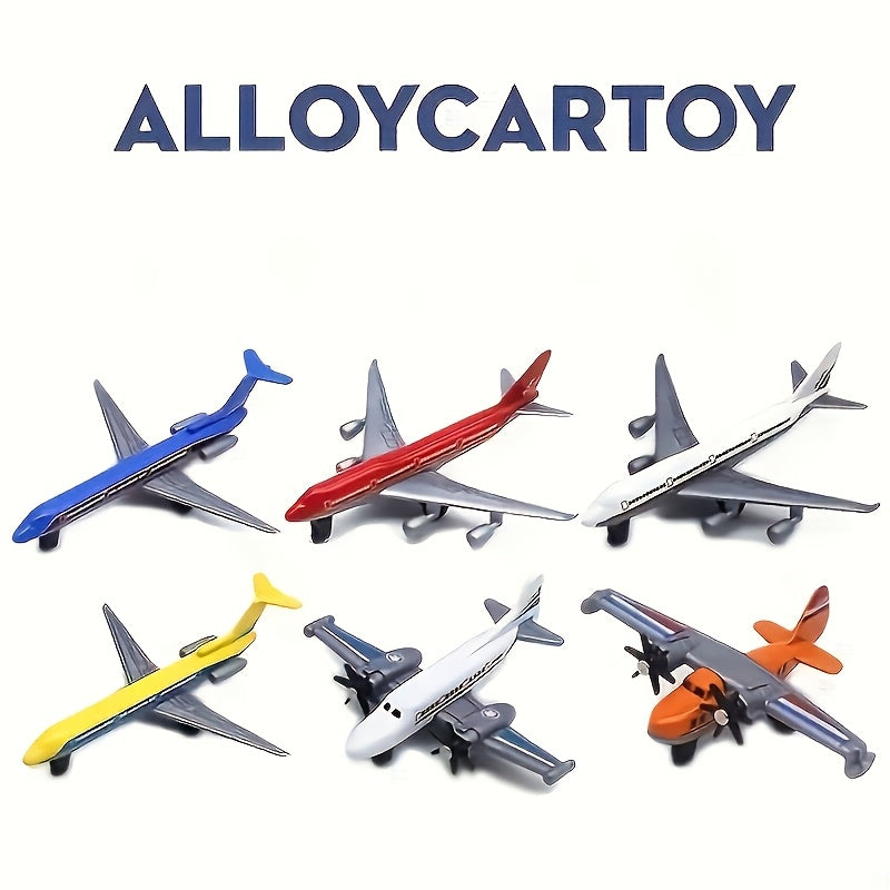 Ensemble de Mod¨¨les d'Avions de Combat et Passagers en Alliage Coul¨¦ sous Pression - Jouet Collectionnable en M¨¦tal et Plastique pour D¨¦coration Maison, Id¨¦al pour No?l, Paques et Cadeaux d'Anniversaire