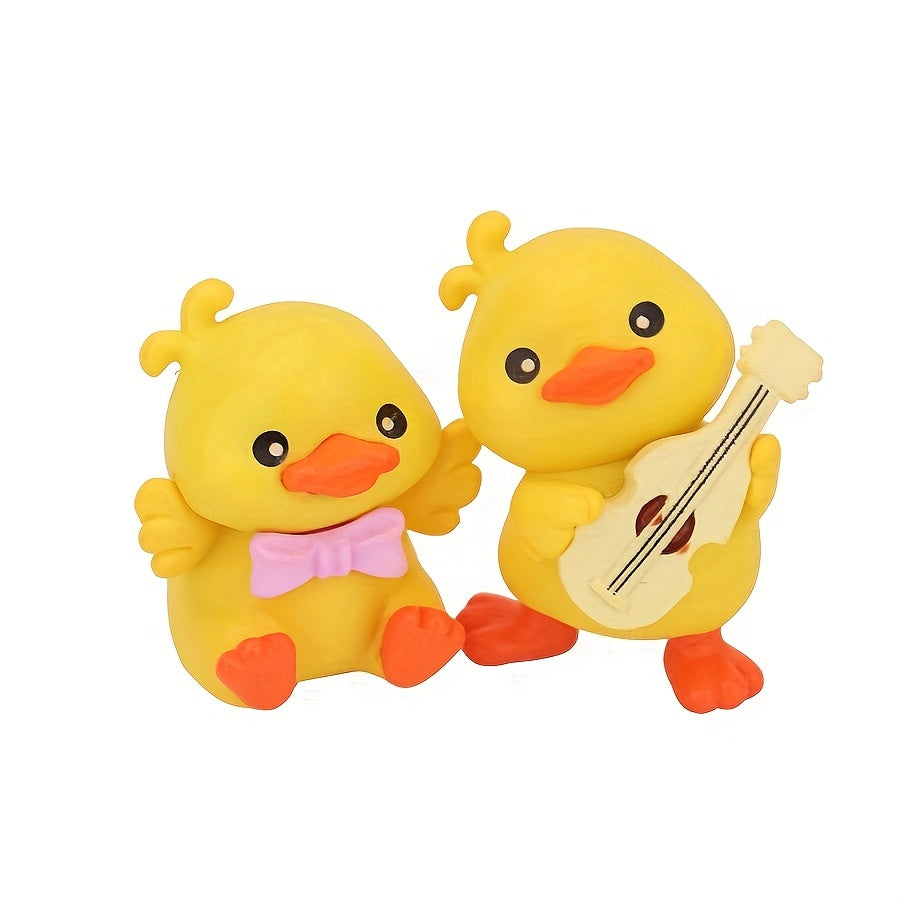 Adorable Petit Canard Jaune Figurine de Canard de Dessin Anim¨¦ en Sac Aveugle, Mod¨¨le Animal, Poup¨¦e de Simulation, Cadeau Mini