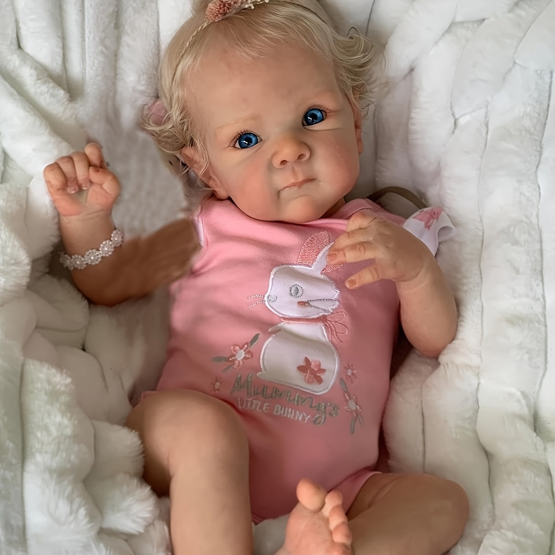 Poup¨¦es Reborn de 16 pouces 42cm finies qui ressemblent ¨¤ des b¨¦b¨¦s r¨¦els, faites ¨¤ la main, r¨¦aliste, nouvelle poup¨¦e b¨¦b¨¦ fille, jouet pour l'age de 3+, id¨¦al pour un cadeau d'anniversaire