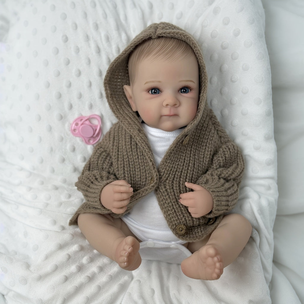 Poup¨¦e reborn en vinyle complet de 19 pouces (48 cm) pour jeune fille, jouet artisanal de mode pour cadeau d'anniversaire pour enfant, jouet de bain