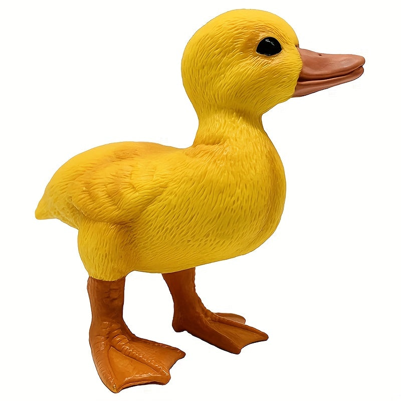 Simulation Animal Toy: Mod¨¨le de canard jaune, d¨¦coration de bureau pour ordinateur, cadeaux de f¨ºte pour amis, No?l, cadeaux de Thanksgiving, couleur m¨¦lang¨¦e, principal mat¨¦riau: PVC
