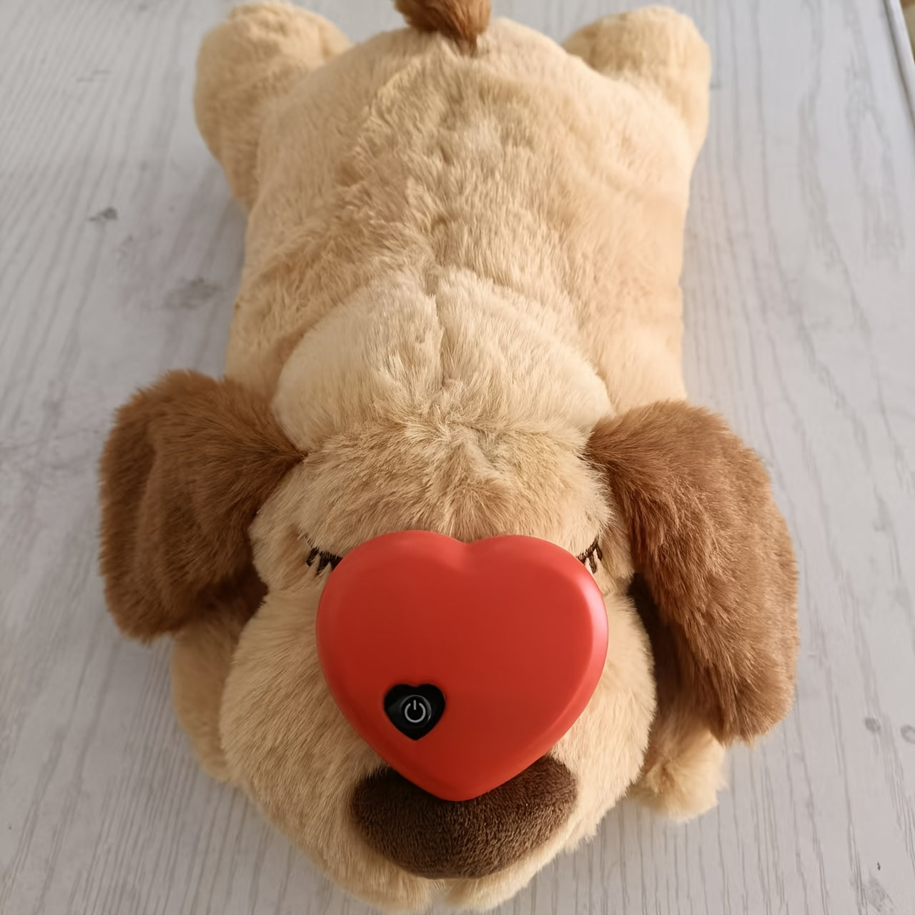 Jouet en peluche pour chien avec battement de c?ur apaisant, soulagement de l'anxi¨¦t¨¦ et aide au sommeil, jouet doux et confortable pour animaux de compagnie de toutes tailles
