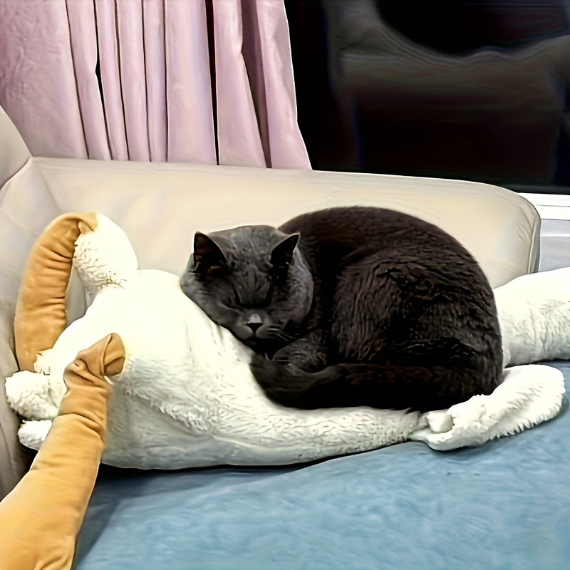 1pc Jouet en peluche de canard doux pour chiens, motif de dessin anim¨¦, polyester, stimule l'¨¦nergie, recommand¨¦ pour les races de taille moyenne, convient aux grands, moyens et petits animaux, jouet pour chien