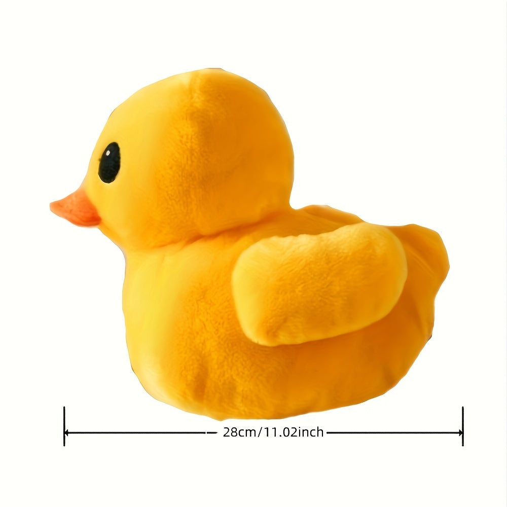 Oreiller en peluche canard jaune large ultra-doux - Jouet animal en peluche mignon avec des caract¨¦ristiques r¨¦alistes