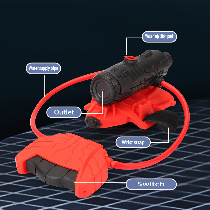 Ensemble de pistolets ¨¤ eau de super-h¨¦ros - Gants rouges et pistolet ¨¤ eau, id¨¦al pour la piscine, la plage et les combats d'eau en plein air, jouet aquatique amusant | Design amusant | Plastique durable