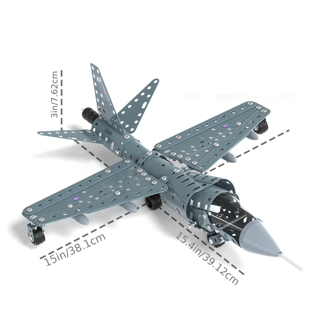Mod¨¨le d'avion en m¨¦tal ¨¤ assembler - Mat¨¦riau m¨¦tallique r¨¦sistant ¨¤ la rouille, robuste et durable - Pour enfants de 6 ¨¤ 14 ans - Id¨¦al pour No?l, Saint-Valentin, Paques, Nouvel An chinois et anniversaires