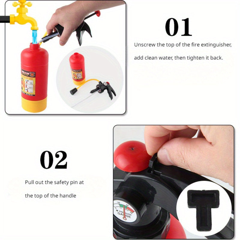 1pc Sac ¨¤ dos de style pompier pour enfants - Jouet de pulv¨¦risation haute pression avec grande capacit¨¦ de pulv¨¦risation pour les vacances d'¨¦t¨¦ ¨¤ la plage et les activit¨¦s de plein air