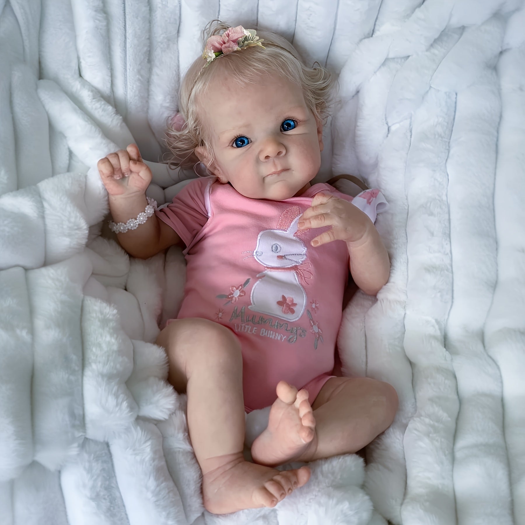 Poup¨¦es Reborn de 16 pouces 42cm finies qui ressemblent ¨¤ des b¨¦b¨¦s r¨¦els, faites ¨¤ la main, r¨¦aliste, nouvelle poup¨¦e b¨¦b¨¦ fille, jouet pour l'age de 3+, id¨¦al pour un cadeau d'anniversaire