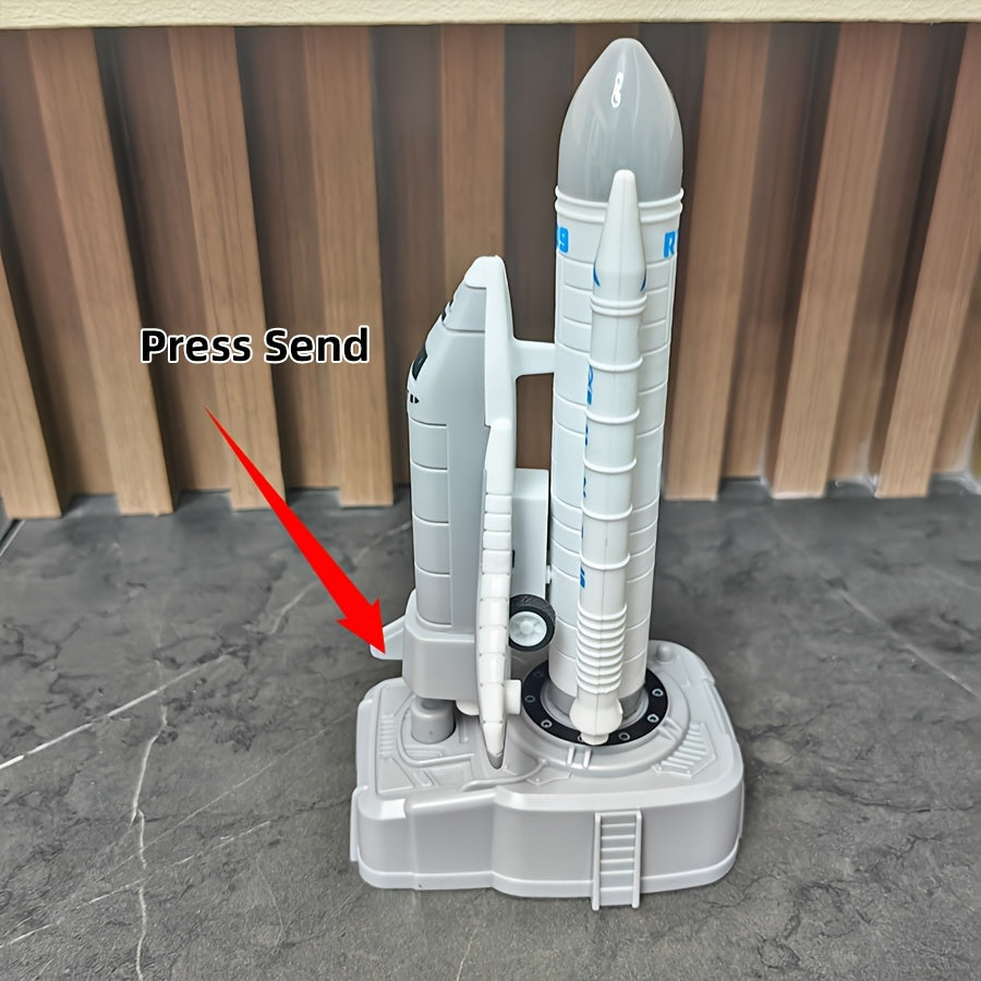 Grand Avion Passager Blanc Lanceur de Fus¨¦e Spatial Mod¨¨le d'Astronaute Navette Spatiale Figurine Jouet pour Gar?ons Collection de Mod¨¨les Cadeau d'Anniversaire Halloween No?l