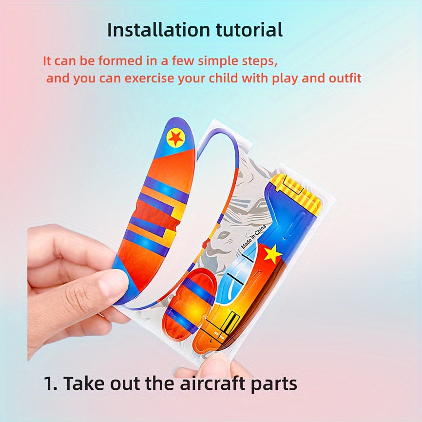 30pcs Mini Avions Planeurs en Mousse, Jouets de Puzzle DIY ¨¤ Lancer ¨¤ la Main, Cadeaux de F¨ºte de Mod¨¨le d'Aviation, Cadeaux de Paques - Couleurs M¨¦lang¨¦es, Jouet Avion