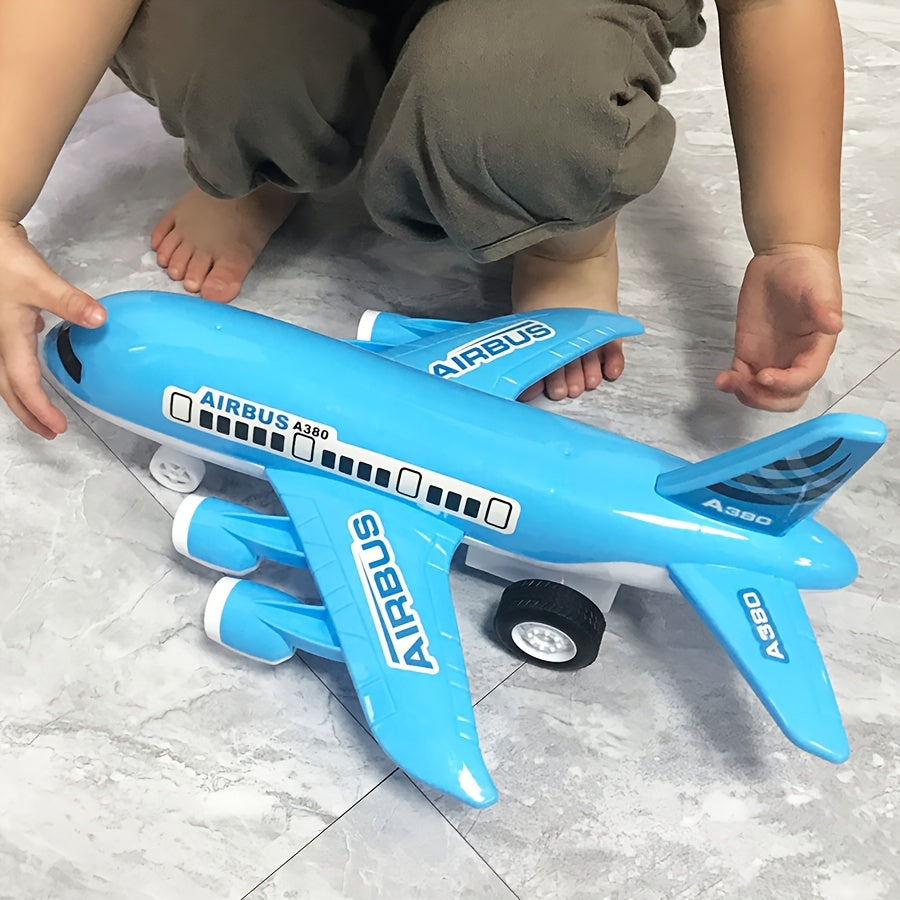 1pc Grand mod¨¨le d'avion jouet ¨¤ assembler pour enfants - R¨¦plique d'avion volant par inertie, auto-assemblage, cadeau id¨¦al pour No?l et le Nouvel An pour les gar?ons et les filles, construction en plastique durable, non ¨¦lectrique.