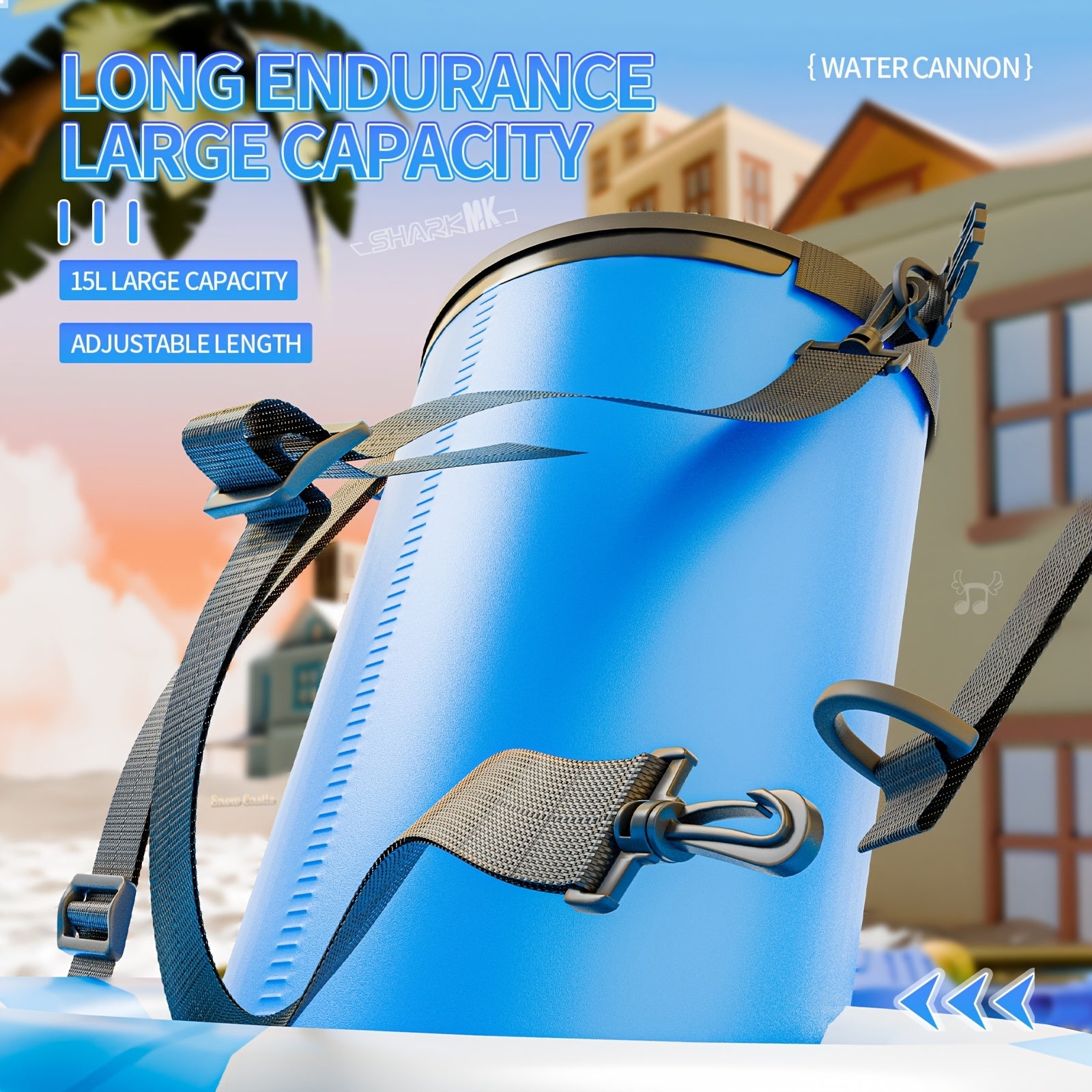 Grand canon d'eau m¨¦canique ¨¤ extraction pour les combats d'eau au parc, la plage, la piscine et les loisirs estivaux. Nouvelle jouet pour les enfants.