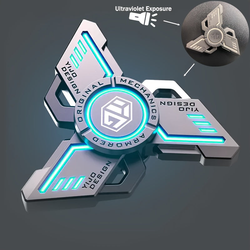 Fidget Spinner en alliage d'aluminium silencieux, roulement R188, non rechargeable - Cadeau de No?l id¨¦al